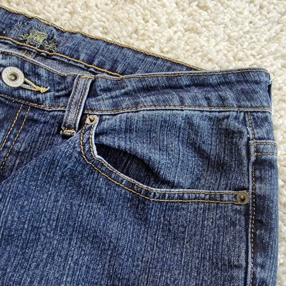 US Polo Assn Womens Bell Bottom Jeans Denim Pants 27011351 Size 12 - Picture 10 of 15